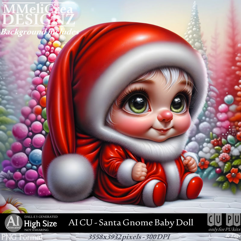 (image for) AI - CU Santa Gnome Baby Doll (CU4PU/PNG)